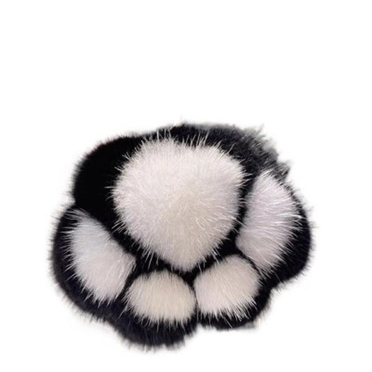 Fuzzy Cat Paw KeyChain - Adorable Fluffy Design for Cat Lovers - Soft Material - Ideal for Keys Bags & Backpacks - Perfect Gift for Cat Enthusiasts