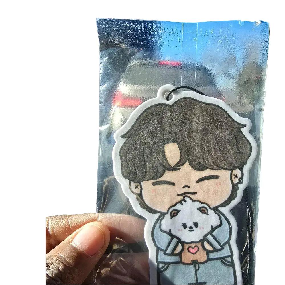 Kpop Theme Eco-Friendly Car Air Fresheners upto 2+ week Scents Reusable Absorbent Paper for Cars and Living Areas