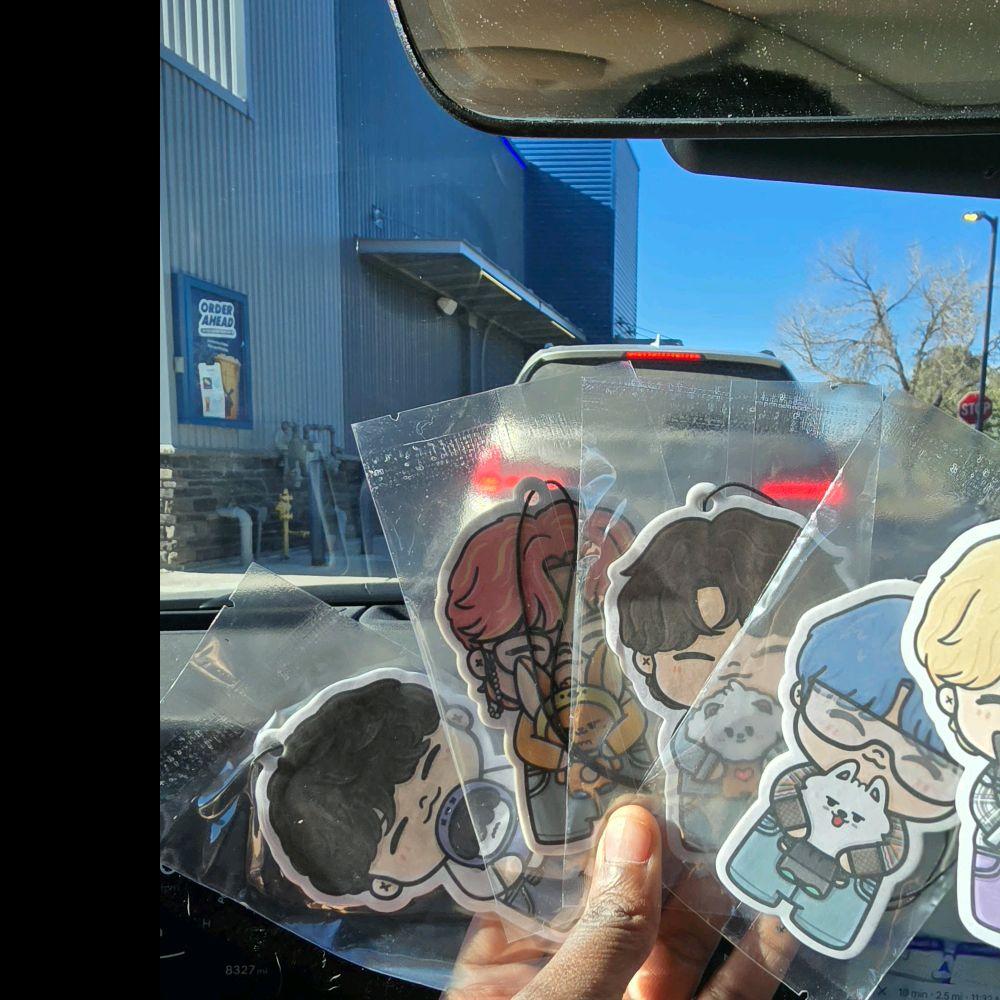 Kpop Theme Eco-Friendly Car Air Fresheners upto 2+ week Scents Reusable Absorbent Paper for Cars and Living Areas