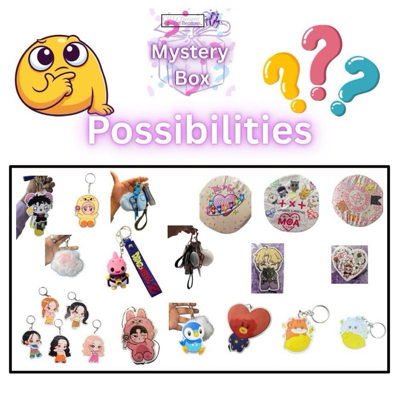 Mystery Box - endless possibilities ranging from keychains, bonnets, air, fresheners treats, and more.