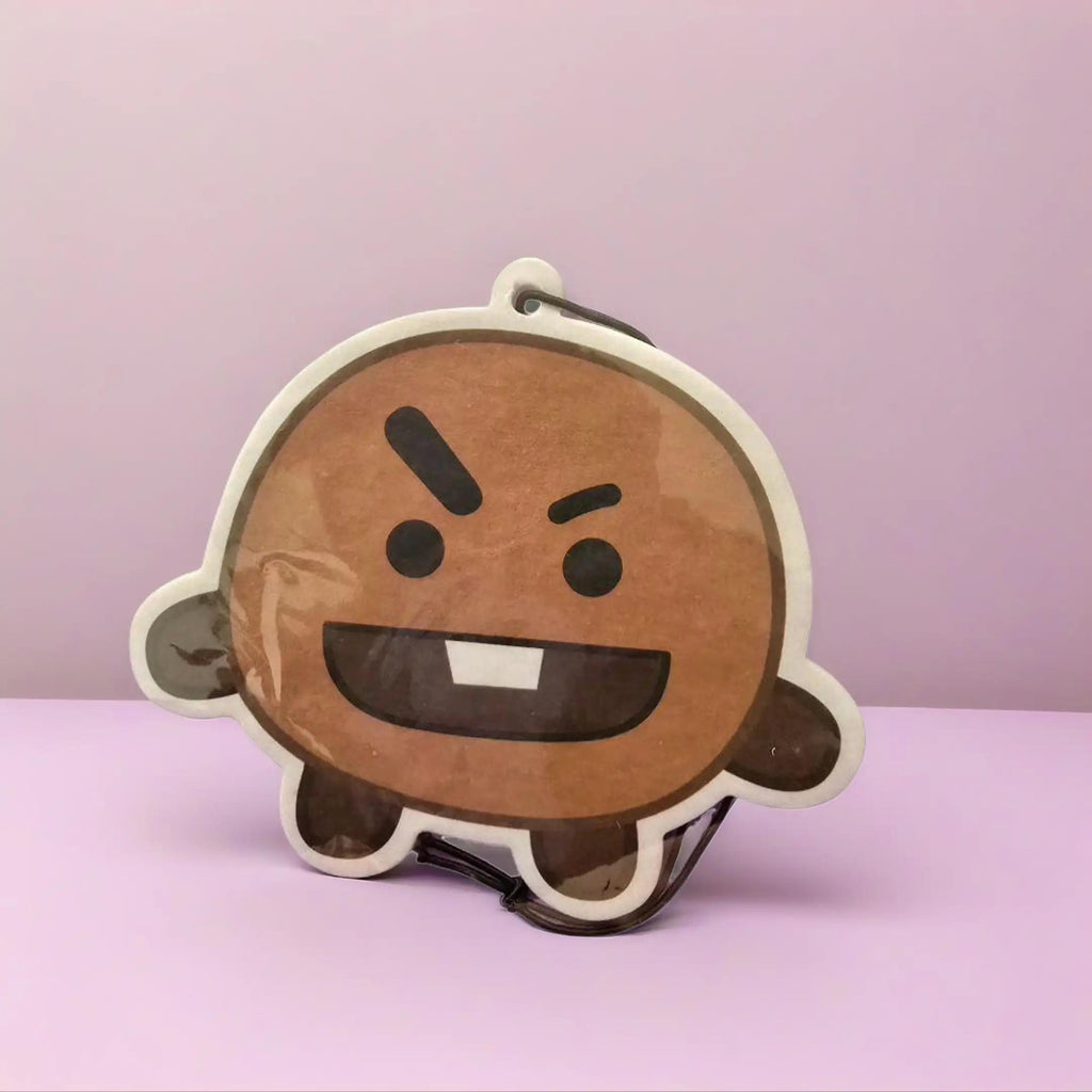 BTS - Bt21 Kpop Theme Eco-Friendly Car Air Fresheners with upto 2+ Week Scents Reusable Absorbent Paper for Cars and Living Areas