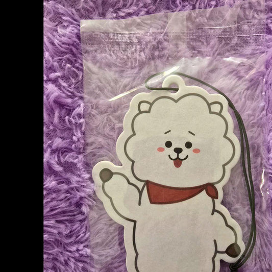 BTS - Bt21 Kpop Theme Eco-Friendly Car Air Fresheners with upto 2+ Week Scents Reusable Absorbent Paper for Cars and Living Areas