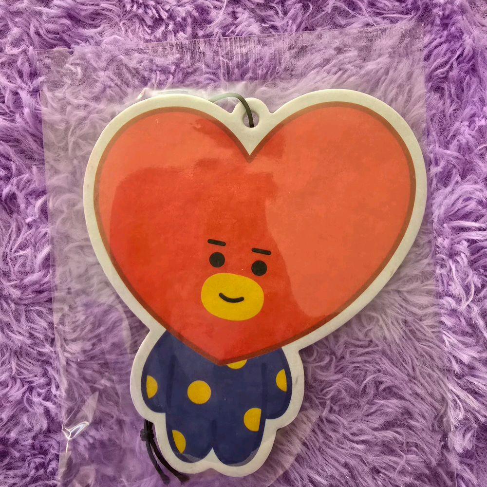 BTS - Bt21 Kpop Theme Eco-Friendly Car Air Fresheners with upto 2+ Week Scents Reusable Absorbent Paper for Cars and Living Areas