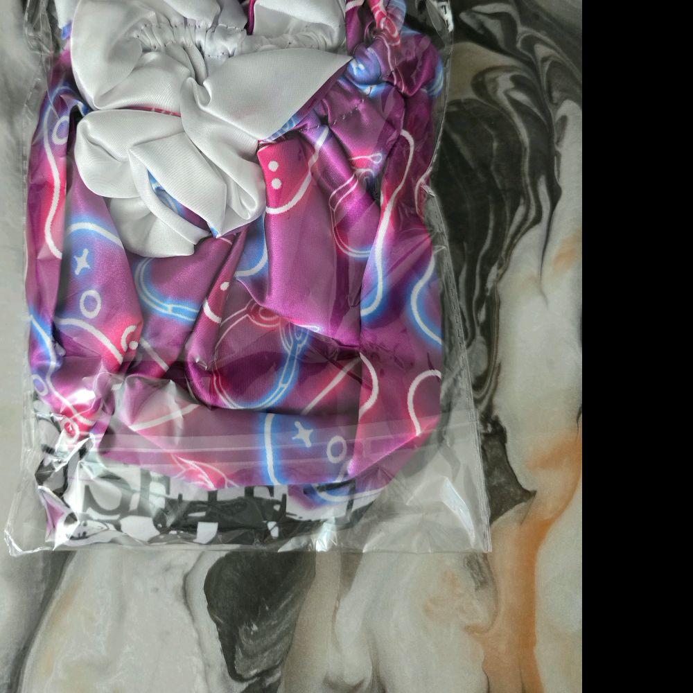 Gameover/Purple/Eyekon Bonnet - Reversible Satin Double-Layer Hair Protection Bonnet for All Hair Types Silky-Soft & Moisture Retention