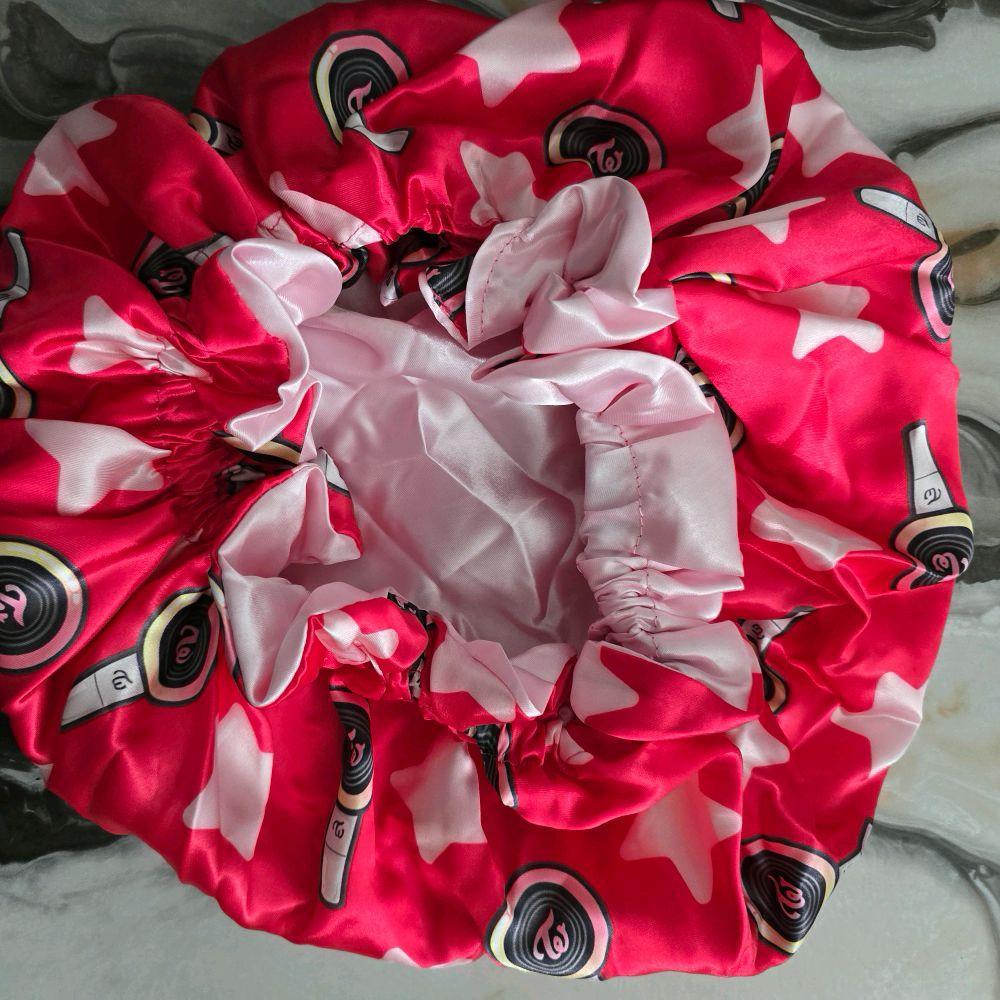 Lightstick Once Bonnet Reversible Satin Hair Protection Cap for All Hair Types Silky Soft Double Layer Satin Reduce Frizz and Breakage