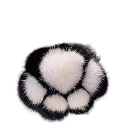Fuzzy Cat Paw KeyChain - Adorable Fluffy Design for Cat Lovers - Soft Material - Ideal for Keys Bags & Backpacks - Perfect Gift for Cat Enthusiasts