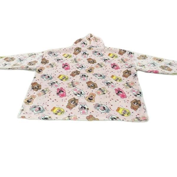 Kpop Themed Hoodie Blanket with Adorable Character Print for Cozy Lounging
