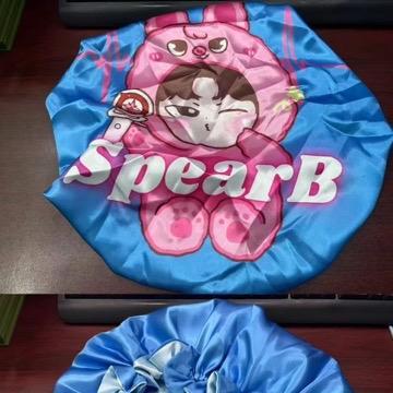 Boy Group Themed Double Lined Satin Bonnets for Hair Protection Reversible Silky Soft 100% Polyester Nighttime Wear Gift Shower Pink Daughter