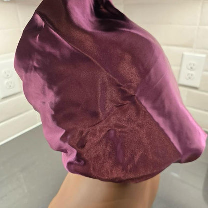 Double Lined Satin Bonnets For Hair Protection Gift Shower Reversible Pink & White Satin Bonnet for All Hair Types Natural Relaxed Curly Straight Haircare Heatless White/Black
