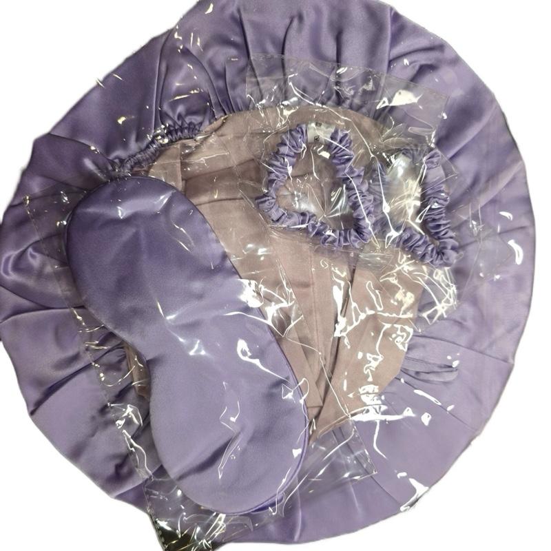 Mulberry Silk Bonnets 100% Authentic for Hair Care & Sleep Hygiene Moisture Retention Hypoallergenic Heatless Frizz Minimizer Lavender Night Haircare