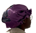 Double Lined Satin Bonnets For Hair Protection Blue Haircare Reversible Silky Soft Double Layer Satin Band Stretch Fit Comfortable Fit Daily Wear Heatless