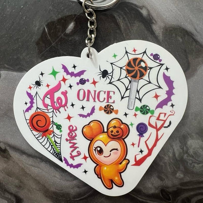 Kpop - OVERSIZED Kpop Themed Bag Charms Key Chains Adorable Halloween Designs for Once