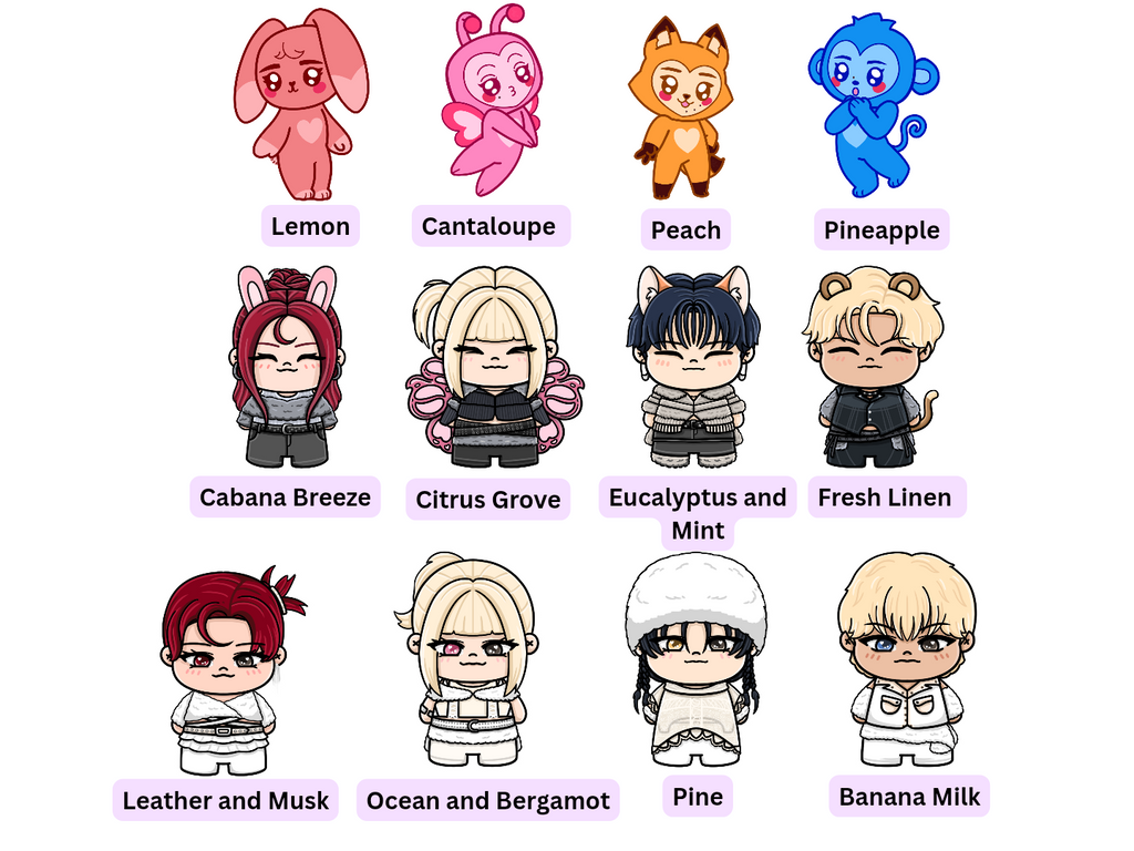 X<3 Kpop Theme Eco-Friendly Car Air Fresheners with up to (but not guaranteed) 2+ Week Scents